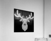 deer head face white Acrylic Print