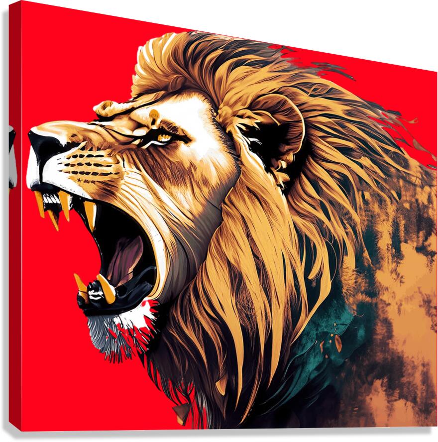 Lion head 10 Canvas Print