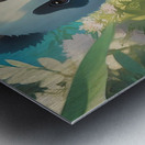 An animestyle digital illustration a baby panda 6 Metal print