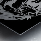 The lion white roar Metal print