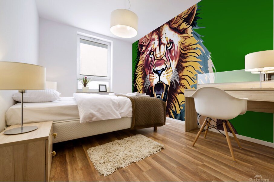 Lion head 9 Mural print