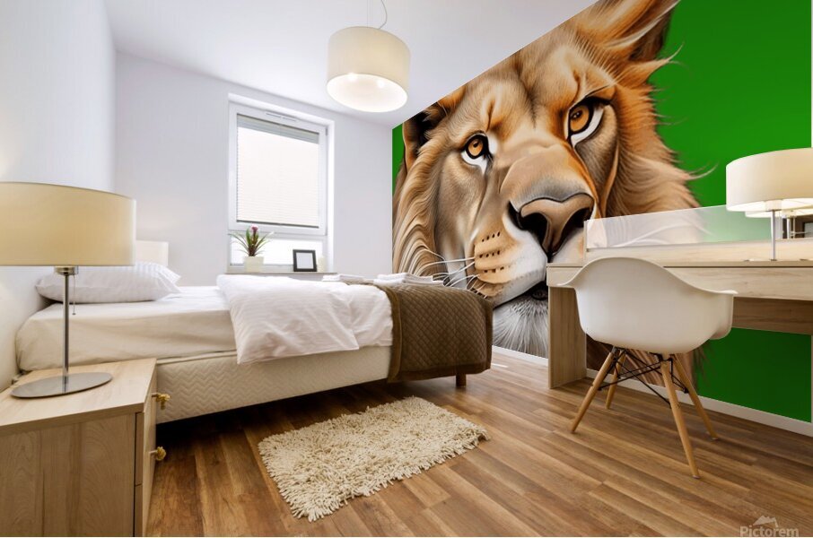 Lion head 3 Mural print
