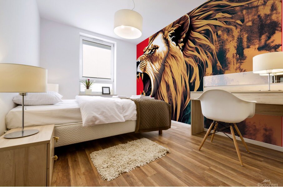 Lion head 10 Mural print