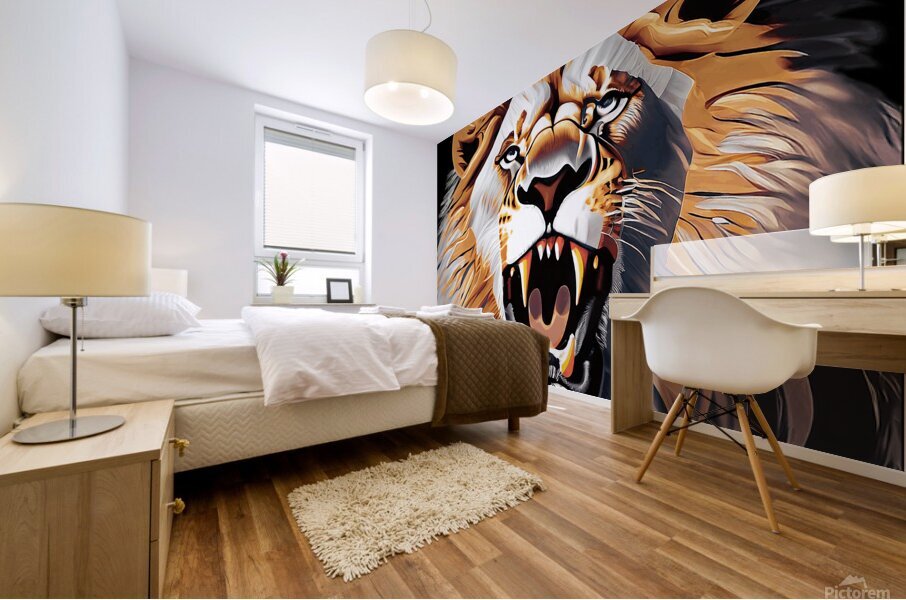 Lion head 7 Mural print