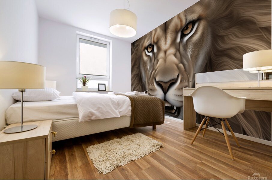 Lion head 2 Mural print