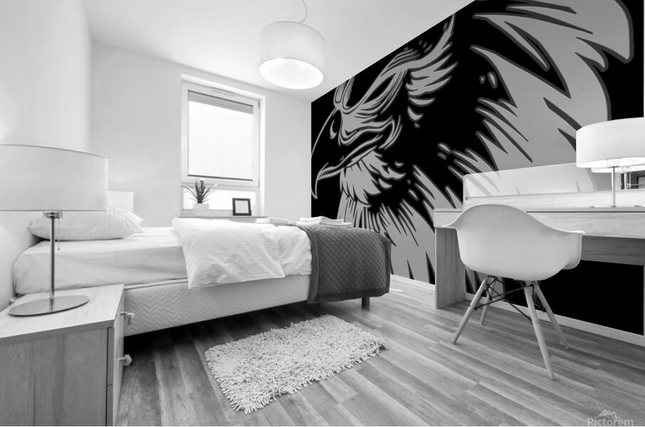 Eagle head white Mural print