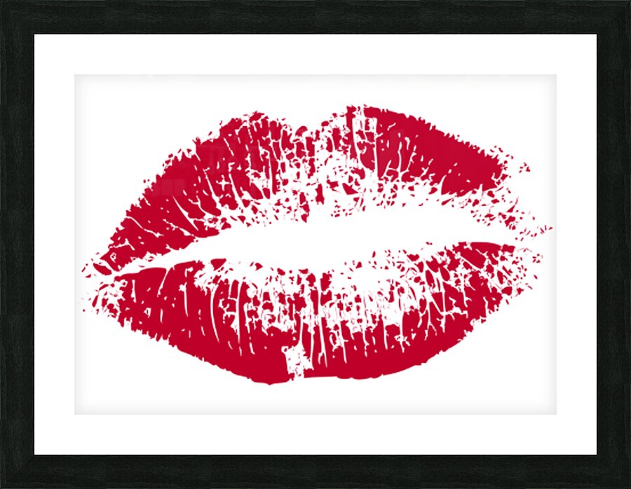 Lips red Picture Frame print