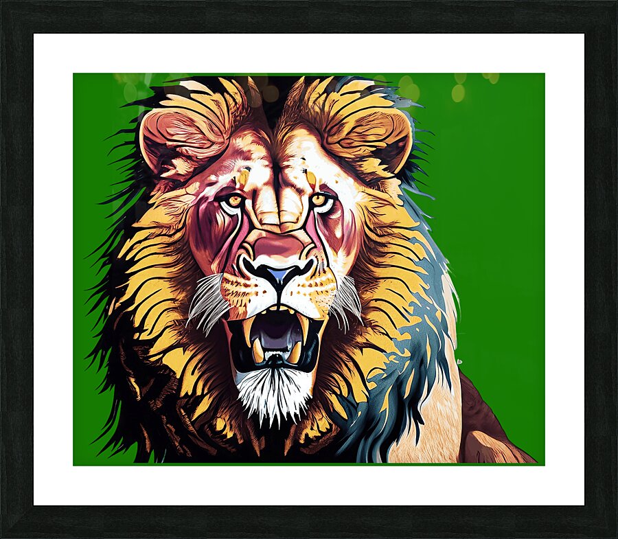 Lion head 9 Picture Frame print