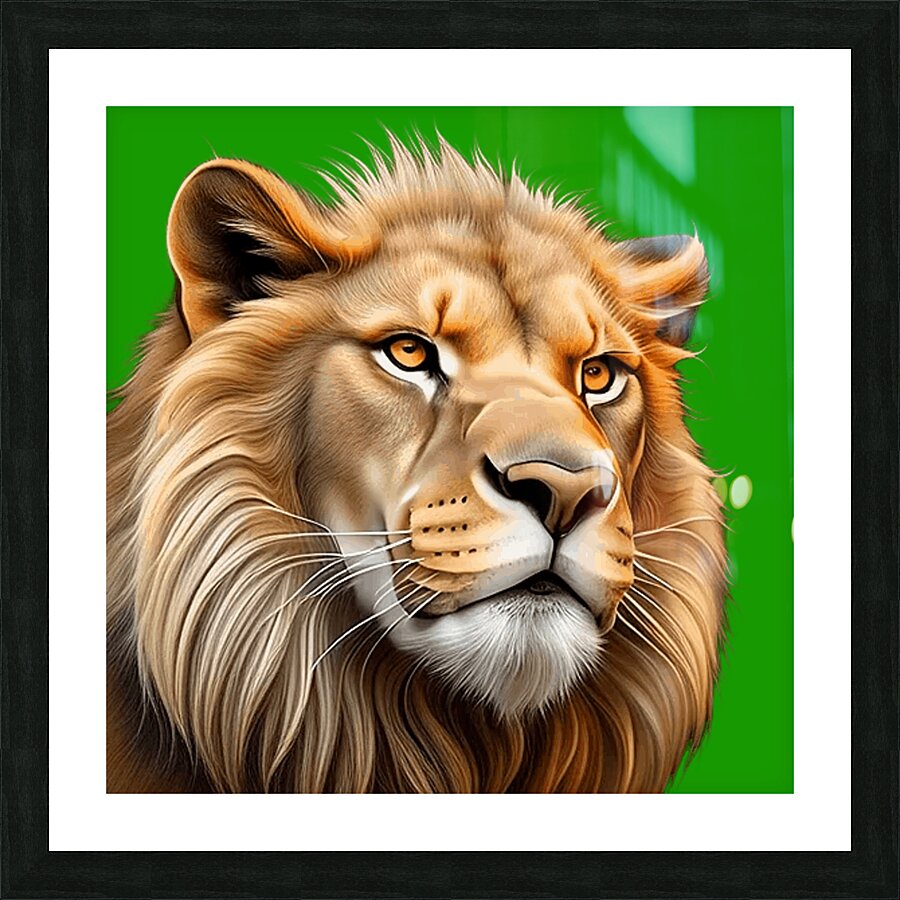 Lion head 3 Picture Frame print