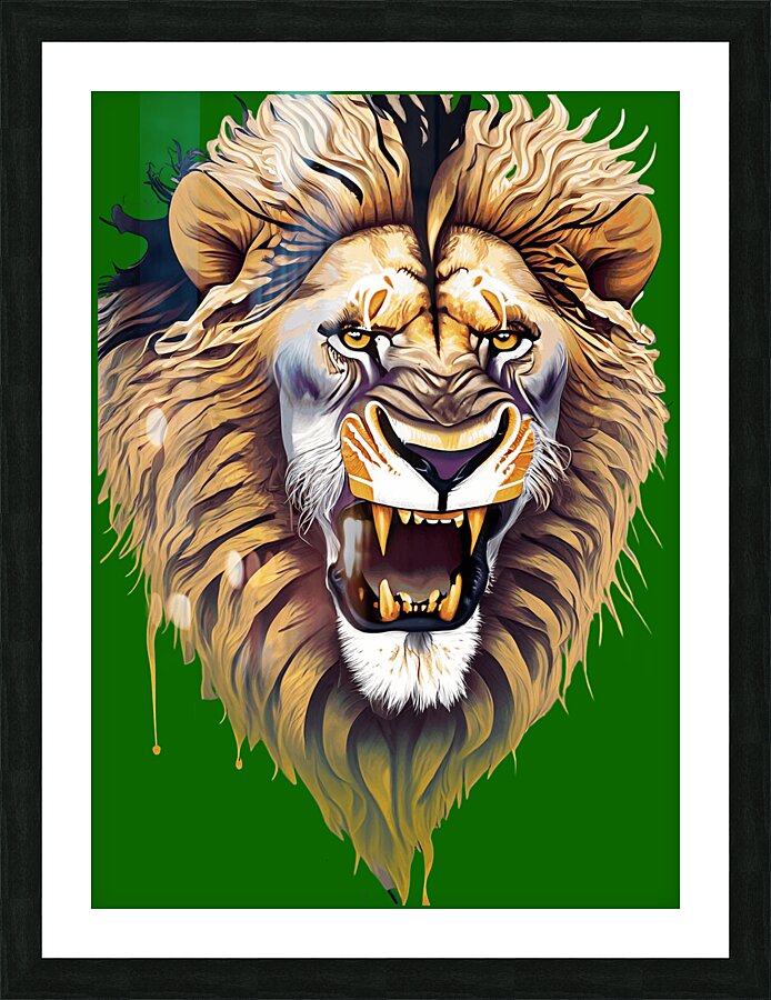 Lion head 13 Picture Frame print