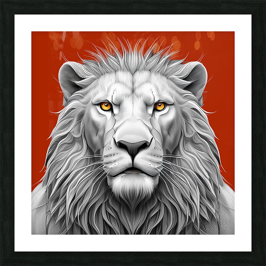 Lion head 5 Picture Frame print