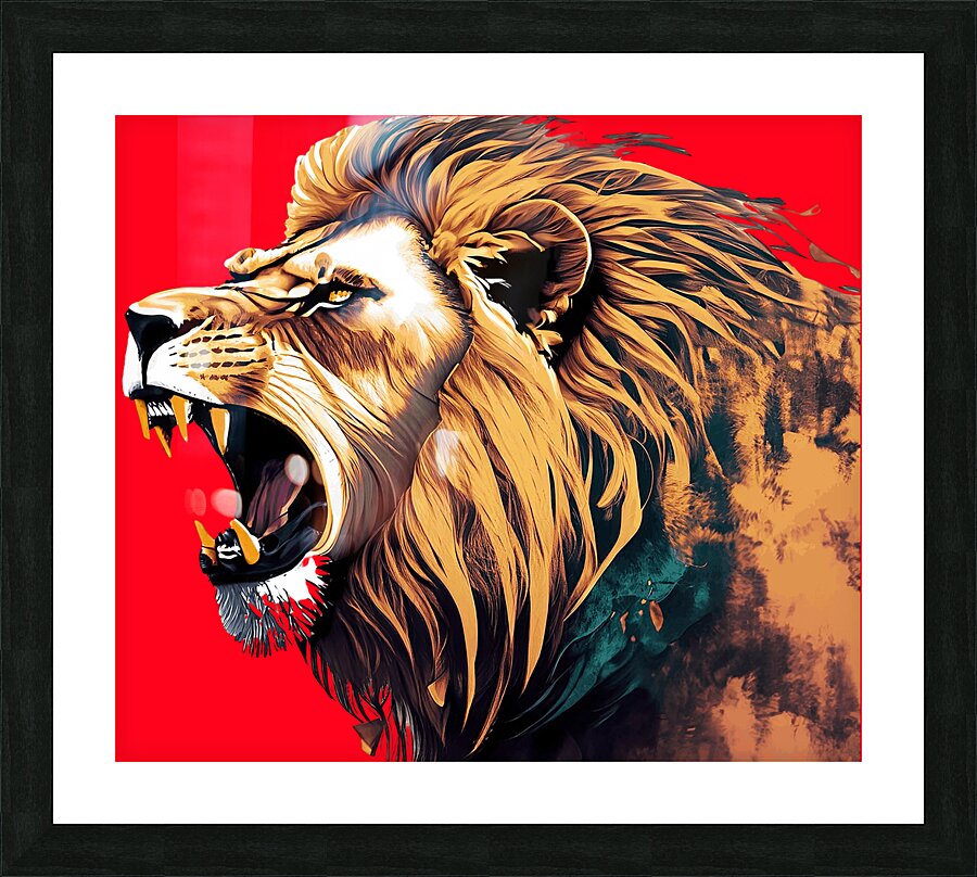 Lion head 10 Picture Frame print
