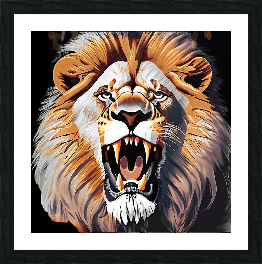 Lion head 7 Picture Frame print