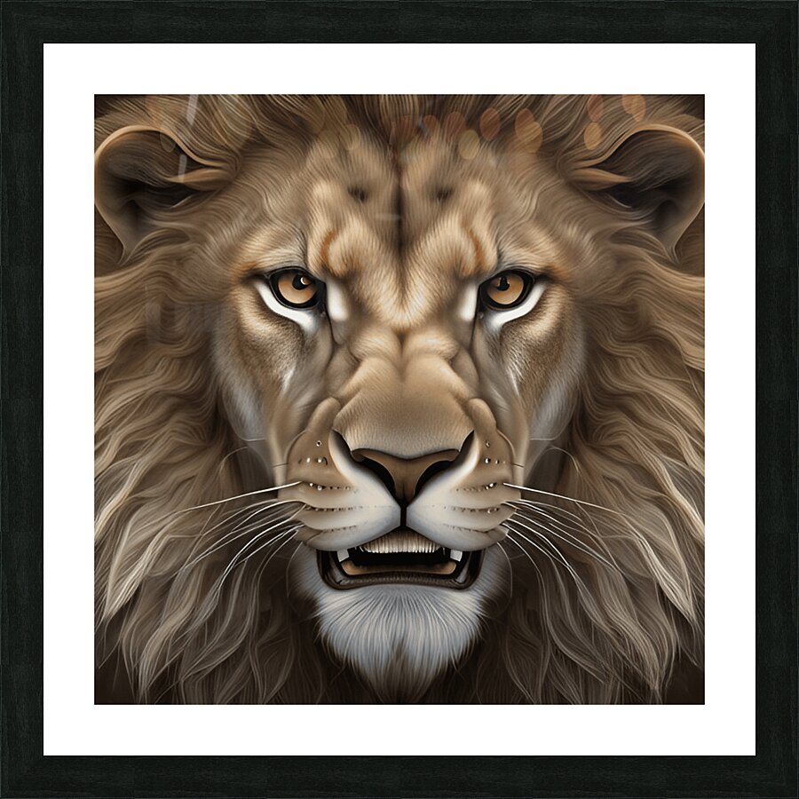 Lion head 2 Picture Frame print