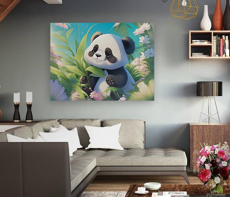 An animestyle digital illustration a baby panda 11 Reproduction