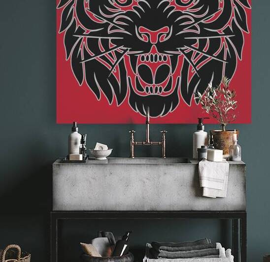 head tiger illustration black by Bayu Perkasa