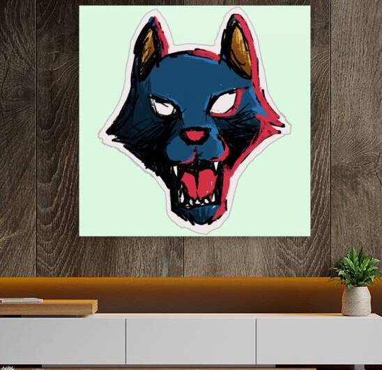 animal wildlife wolf head esport log by Bayu Perkasa