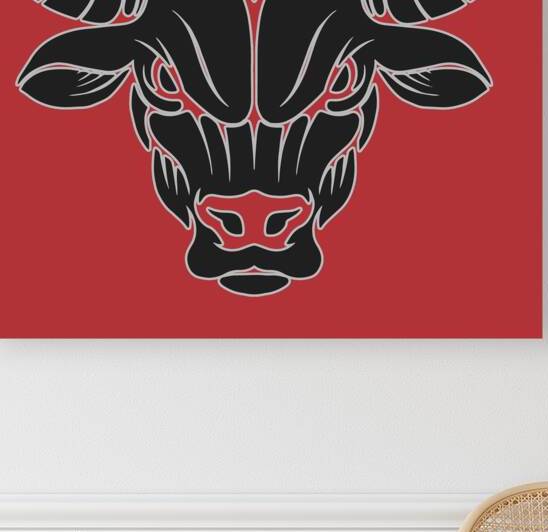 head bull tattoo illustration black by Bayu Perkasa