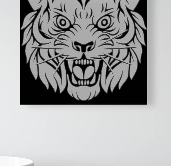 head tiger illustration white by Bayu Perkasa