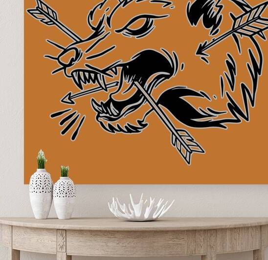 Wolf hand drawing illustration black by Bayu Perkasa