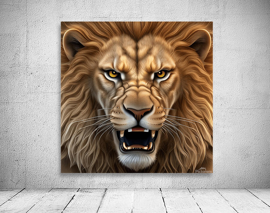 Lion head 4 Wall Preview