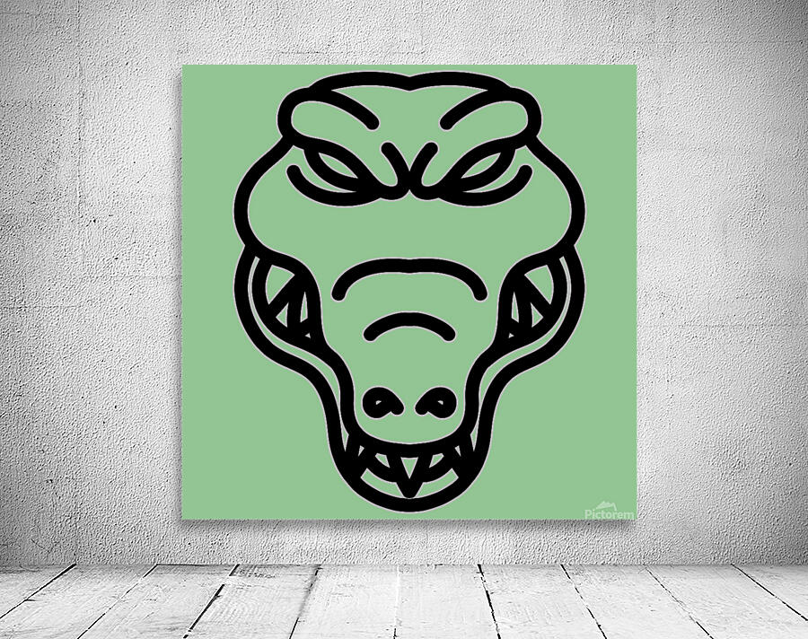 Crocodile head black Wall Preview