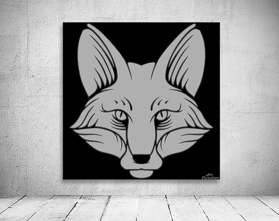 Fox head white Wall Preview