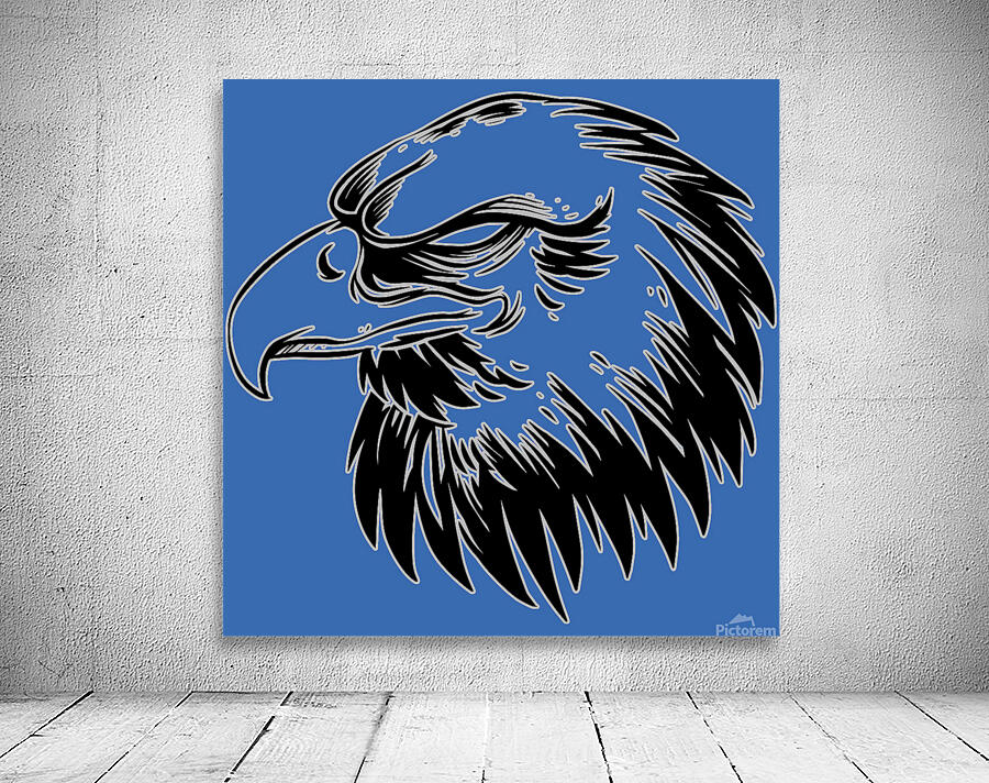 Eagle head black Wall Preview