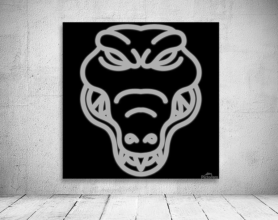 Crocodile head white Wall Preview