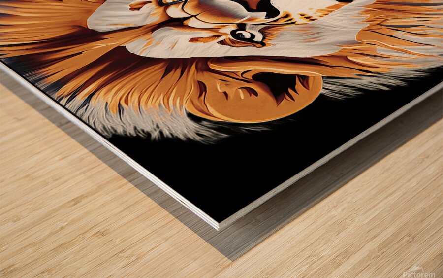Lion head 7 Wood print