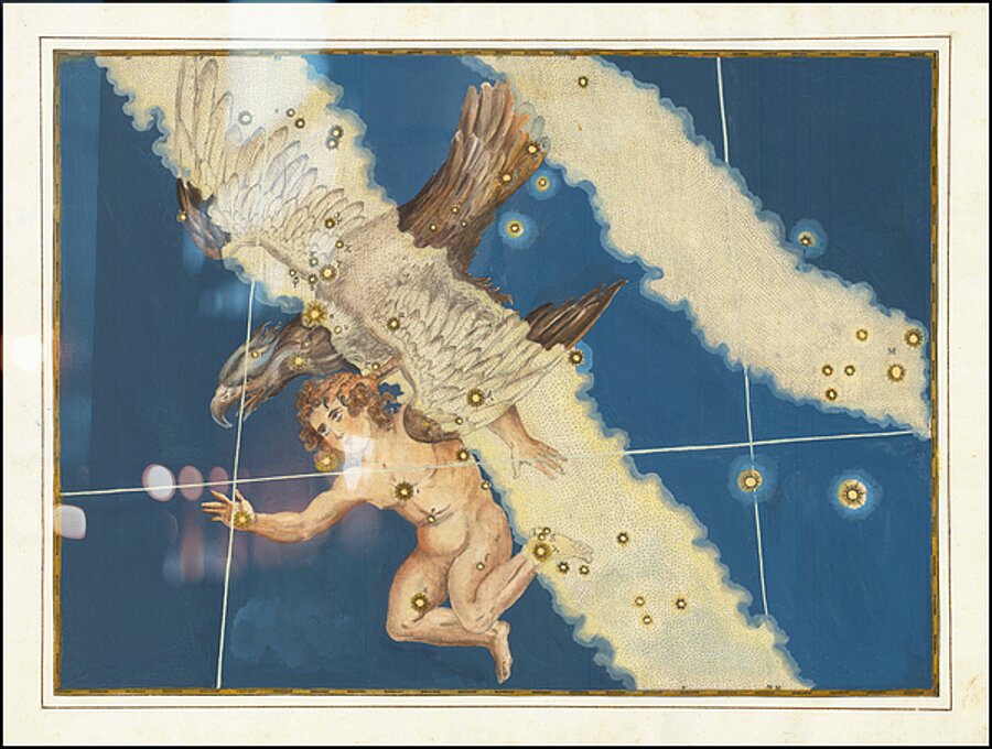 Constellation Aquila by Johann Bayer published in 1624 by Posh Print