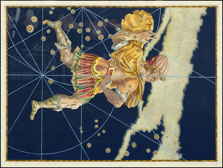 1603 northern constellation Cepheus in  astronomical art chart by Posh Print