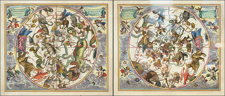 1660 The Northern and Southern Pagan Constellations  by Posh Print