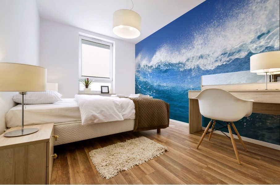 Blue Ocean Wave Mural print