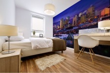 Edmonton Winter Skyline Mural print