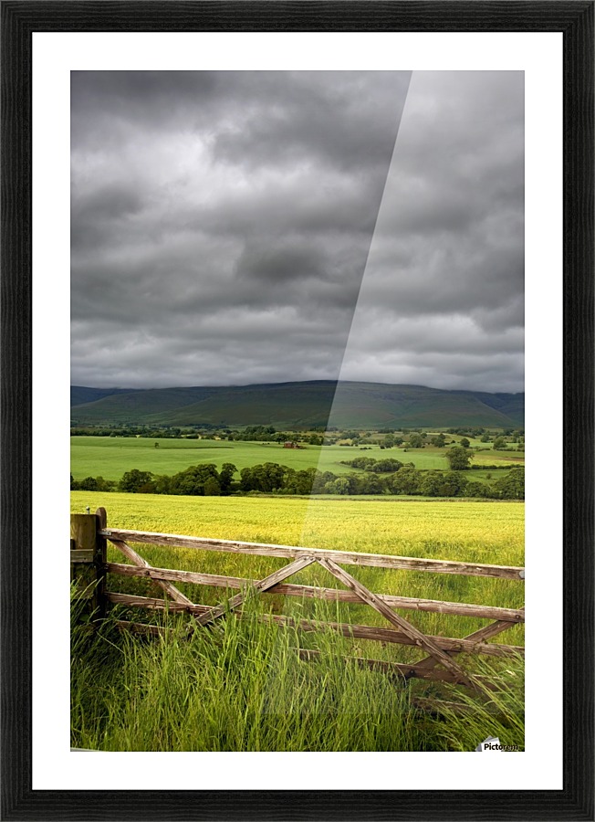Dark Clouds Over Fields, England Picture Frame print