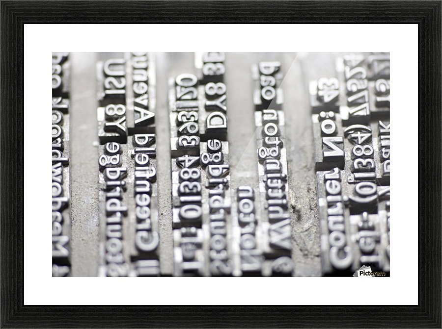 Letterpress Type Picture Frame print