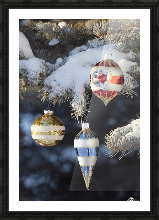 Christmas Ornaments Picture Frame print