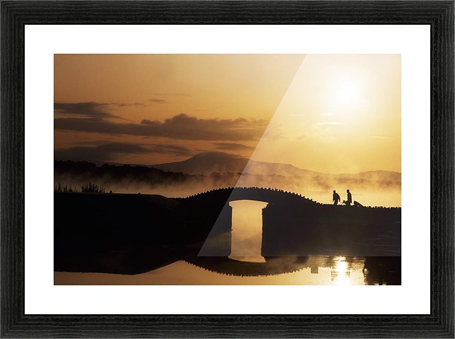 Killarney Golf Course, Co Kerry, Ireland; Silhouetted Golfers Picture Frame print
