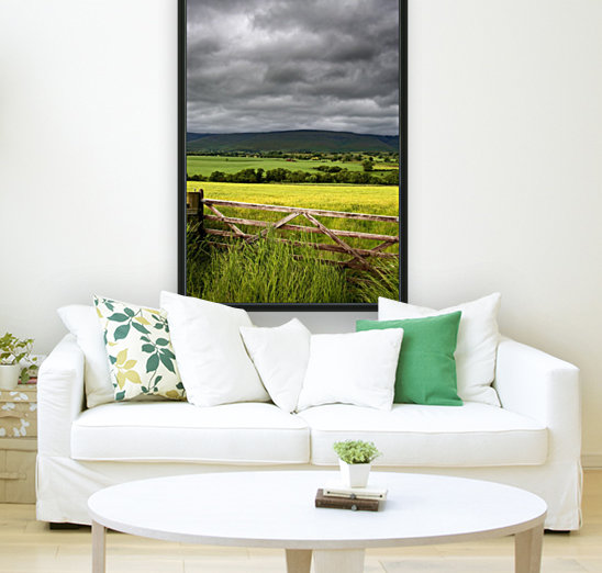Dark Clouds Over Fields, England Reproduction