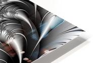 Silver And Black Abstract HD Metal print