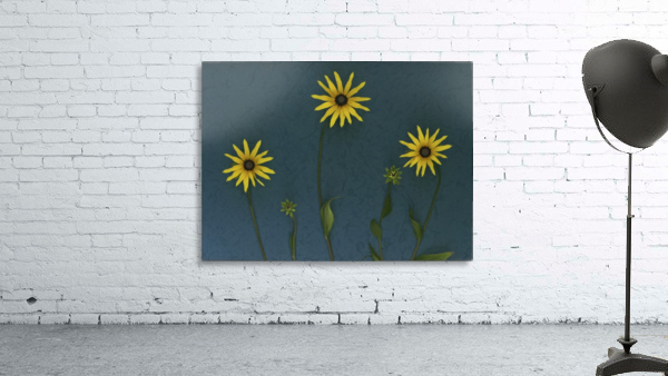 Three Yellow Flowers Wall Preview