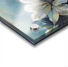 WHITE FLOWERS BUTTERFLY Impression Acrylique