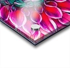 Red flower and Green Impression Acrylique