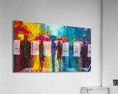 group in the rain Impression acrylique