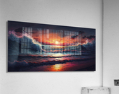 orange sunset Impression acrylique