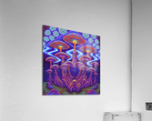 fluorescent mushrooms Impression acrylique