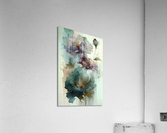 turquoise vintage flowers Acrylic Print