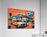 Old house mustang Impression acrylique