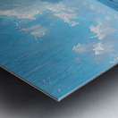 Red boat shore Metal print